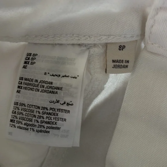 Style & Co White Button Fly Shorts High Rise Casual Summer - Picture 6 of 7